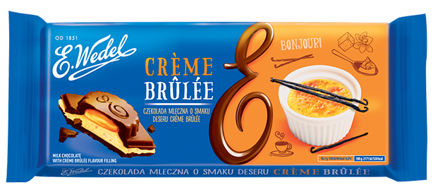 Czekolada Mleczna z nadzieniem o smaku crème brûlée - stare opakowanie