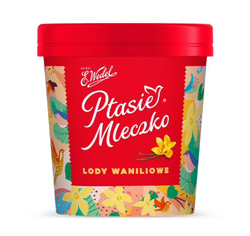Lody Ptasie Mleczko® Waniliowe z Czekoladą Deserową
