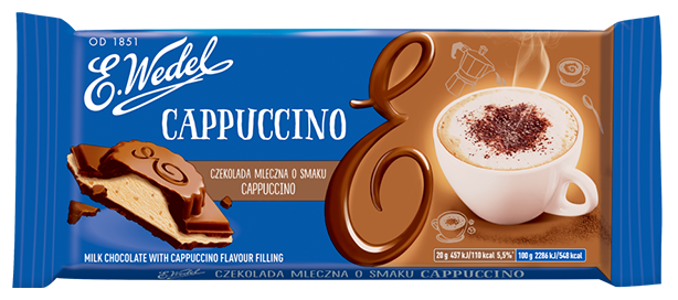 Czekolada Mleczna z nadzieniem o smaku cappuccino - stare opakowanie