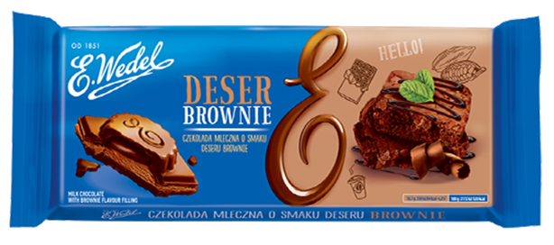 Czekolada Mleczna o smaku brownie - stare opakowanie