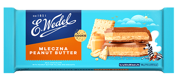 Czekolada Cookie Mleczna Peanut Butter - nowe opakowanie