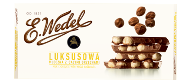 Czekolada Luksusowa mleczna z orzechami laskowymi