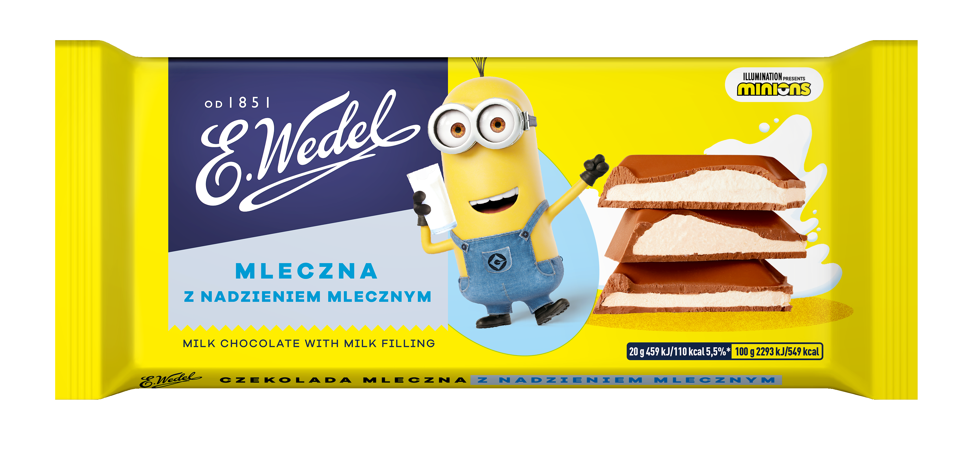 E.Wedel Czekolada mleczna z nadzieniem mlecznym