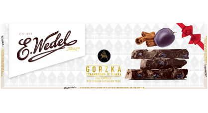 Czekolada gorzka cynamonowa ze śliwką