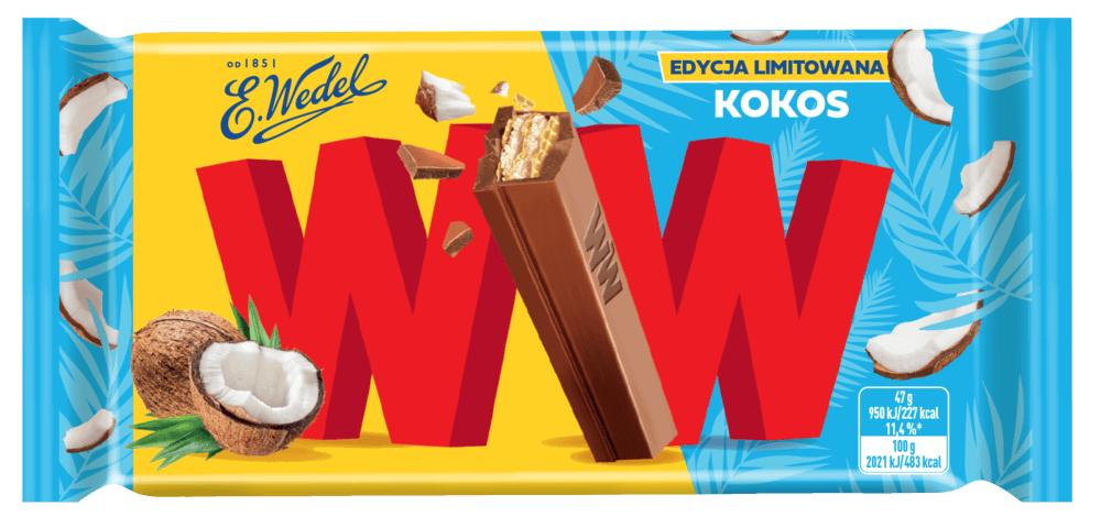 WW kokos w mlecznej czekoladzie