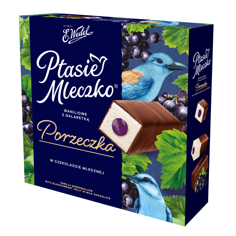 Ptasie Mleczko® Waniliowe z galaretką o smaku Porzeczka