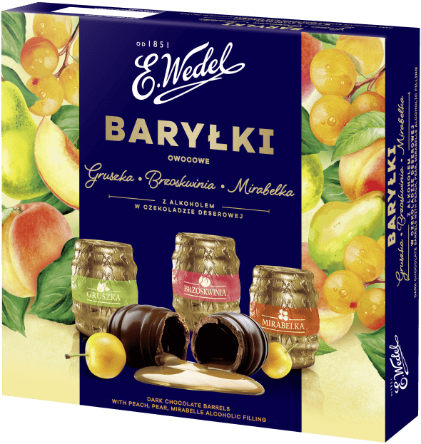 Baryłki Owocowe Gruszka Brzoskwinia Mirabelka