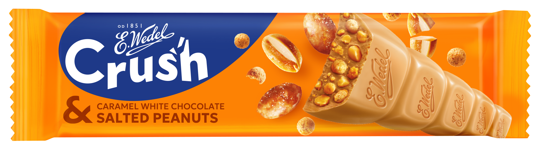 Wedel Crush z&nbsp;czekoladą karmelową i&nbsp;orzechami
