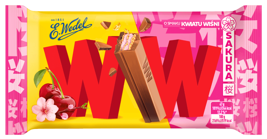 WW Sakura kwiat wiśni w mlecznej czekoladzie